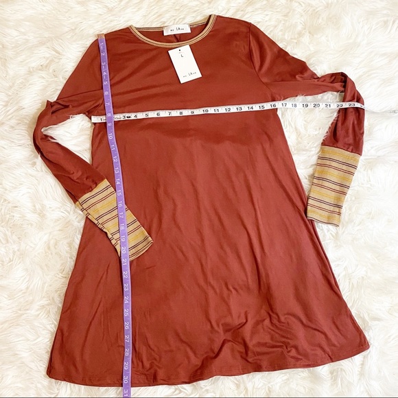 My LAnd Tunic Dress Long Sleeve Burnt Orange NWT - Picture 7 of 10